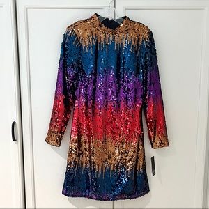 Aidan Mattox mini sequin dress sz 10